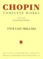 Fryderyk Chopin: Complete Works (separaty) - Cztery łatwe preludia z op. 28 - Four easy preludes - nuty na fortepian