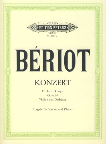 Charles Auguste de Beriot: Konzert Nr. 1 D-dur op. 16 fur Violine und Orchester - I koncert skrzypcowy - nuty na skrzypce i fortepian