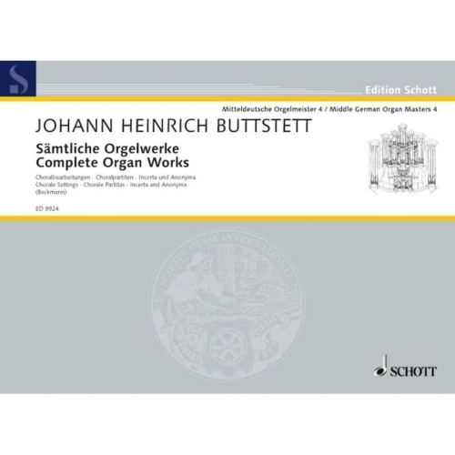 Middle German Organ Masters 4: Johann Heinrich Buttstett - Complete Organ Works 2 - nuty na organy