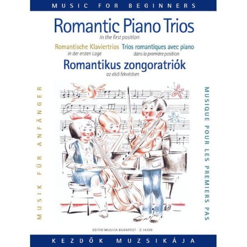 Romantic Piano Trios - Arpad Pejtsik, Laszlo Zempleni - romantyczne tria fortepianowe dla początkujących w 1 pozycji