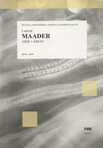Ludwik Maader: Arie - Arias - nuty na głosy i zespół instrumentalny - głosy