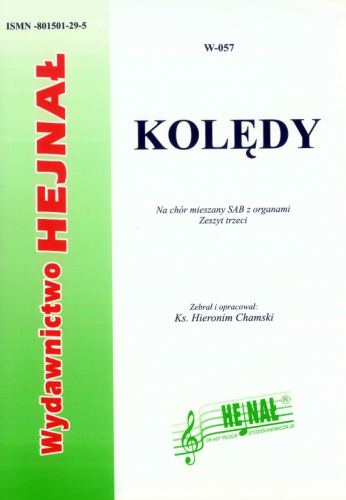 Kolędy - zeszyt 3 - nuty na chór mieszany SAB z organami - ks. Hieronim Chamski