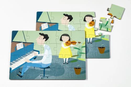 Puzzle magnetyczne - Duet przy fortepianie