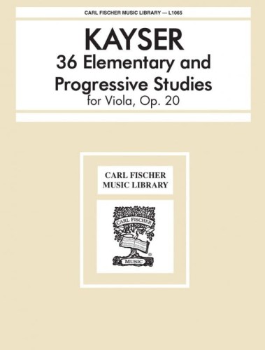 Heinrich Ernst Kayser - 36 Elementary and Progressive Studies for Viola op. 20 - ćwiczenia na altówkę