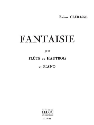 Robert Clerisse: Fantaisie pour flute ou hautbois et piano - nuty na flet poprzeczny lub obój z fortepianem