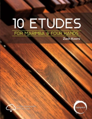 10 Etudes for Marimba and Four Hands - Zach Koors (+ audio online) - nuty na marimbę na cztery ręce