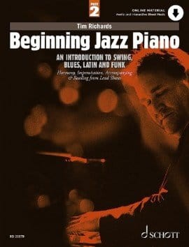 Beginning Jazz Piano Part 2: Harmony, Improvisation, Accompanying & Reading from Lead Sheets - Tim Richards (+ audio online) - szkoła jazzu na fortepian od podstaw