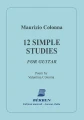 Maurizio Colonna: 12 simple studies for guitar - nuty na gitarę klasyczną
