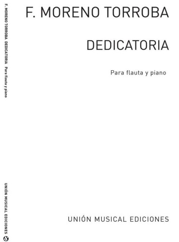Federico Moreno Torroba: Dedicatoria para flauta y piano - nuty na flet poprzeczny z fortepianem