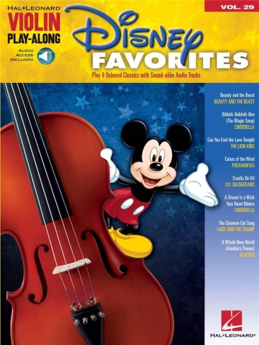 Disney Favorites - Violin Play-Along Volume 29 - nuty na skrzypce (+ audio online)