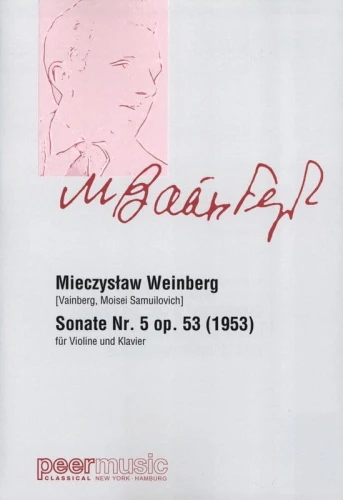 Mieczysław Wajnberg (Weinberg) - Sonate Nr. 5 op. 53 (1953) fur Violine und Klavier - nuty na skrzypce z fortepianem