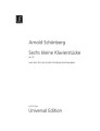 Arnold Schonberg: Sechs kleine Klavierstucke op. 19 - sześć małych utworów fortepianowych - nuty na fortepian