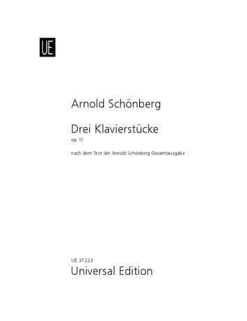 Arnold Schonberg: Drei Klavierstucke op. 11 - trzy utwory fortepianowe - nuty na fortepian