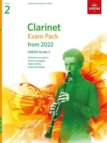 Clarinet Exam Pack - ABRSM Grade 2 - 2022-2025 (+ audio online) - nuty na klarnet z fortepianem