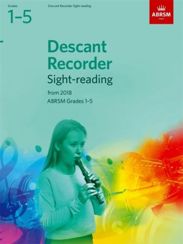 Descant Recorder Sight-Reading Tests, ABRSM Grades 1-5 from 2018 - ćwiczenia z czytania nut na flet prosty