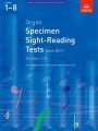 Organ Specimen Sight-Reading Tests, ABRSM Grades 1-8, from 2011 - ćwiczenia z czytania nut na organy