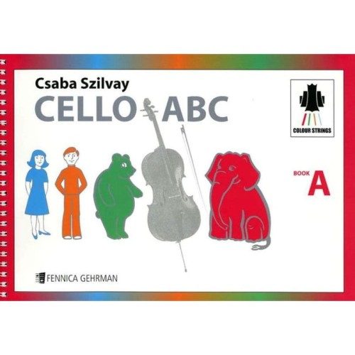 Csaba Szilvay: Cello ABC - Book A - szkoła na wiolonczelę dla dzieci wg metody Colourstrings - nuty na wiolonczelę