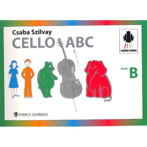 Csaba Szilvay: Cello ABC - Book B - szkoła na wiolonczelę dla dzieci wg metody Colourstrings - nuty na wiolonczelę