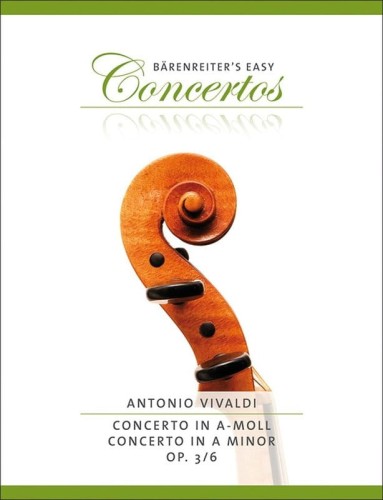 Antonio Vivaldi: Concerto in A minor op. 3/6 for Violin and Piano - koncert skrzypcowy a-moll op. 3 nr 6 (RV 356) - nuty na skrzypce i fortepian