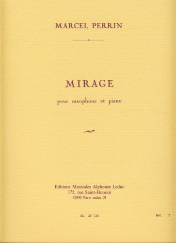 Marcel Perrin - Mirage - nuty na saksofon altowy z fortepianem