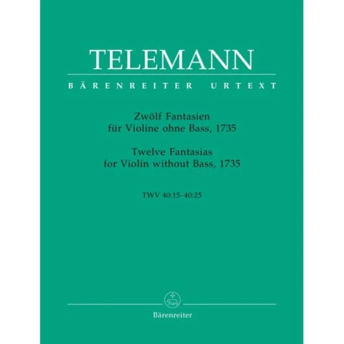 Georg Philipp Telemann - Twelve Fantasias for Violin without Bass TWV 40: 14-25 - nuty na skrzypce solo