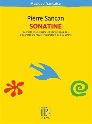 Pierre Sancan: Sonatine pour clarinette en sib et piano - nuty na klarnet i fortepian