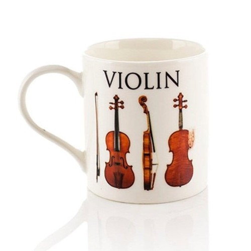 Music Word Mug: Violin - kubek porcelanowy 0.25l w skrzypce i napisem violin