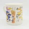 Fine China Mug: Drums - porcelanowy kubek muzyczny 0.25l - perkusja i nuty