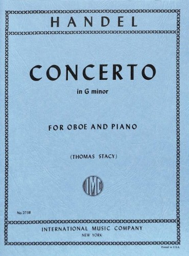Georg Friedrich Handel: Concerto in G minor for Oboe and Piano - Thomas Stacy - koncert obojowy Nr 3 g-moll HWV 287 - nuty na obój i fortepian