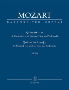 Wolfgang Amadeus Mozart: Quintet in A major for Clarinet, 2 Violins, Viola and Violoncello "Stadler" (KV 581) - Kwintet klarnetowy A-dur - partytura studyjna