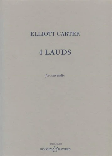 Elliott Carter: 4 Lauds for solo violin - nuty na skrzypce solo