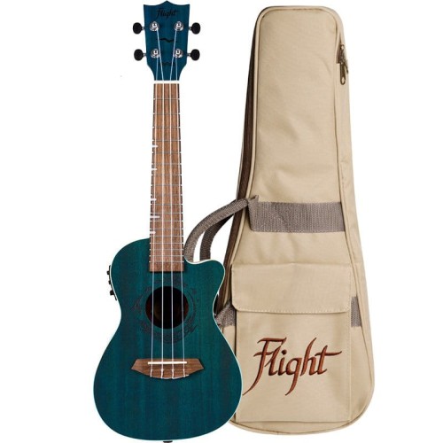 Flight Gemstone DUC380 CEQ Topaz - ukulele koncertowe z elektroniką + pokrowiec