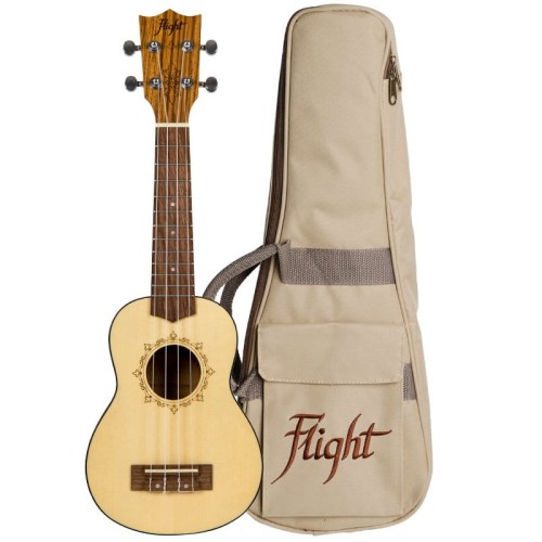 Flight DUS320 Zebrawood - ukulele sopranowe + pokrowiec