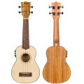 Flight DUS320 CEQ Spruce Zebrawood - ukulele sopranowe z elektroniką aktywną i pokrowcem