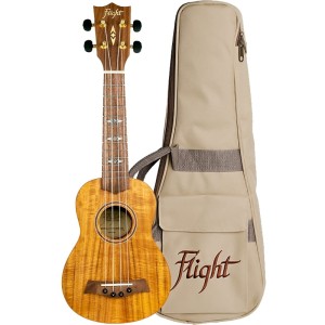 Flight DUS440 Satin Acacia - ukulele sopranowe z pokrowcem