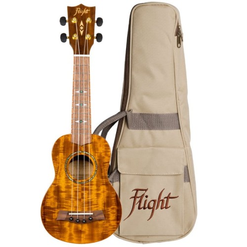 Flight DUS445 Gloss Acacia - ukulele sopranowe z pokrowcem