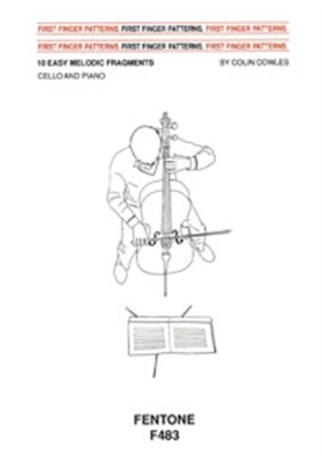 Colin Cowles: First Finger Patterns - 10 Easy Melodic Fragments for Cello and Piano - nuty na wiolonczelę i fortepian dla początkujących