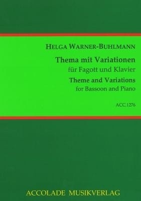 Helga Warner-Buhlmann: Thema Mit Variationen fur Fagott und Klavier - nuty na fagot z fortepianem