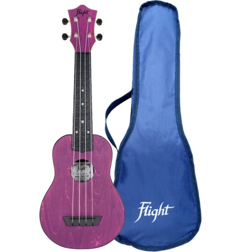 Flight TUS35 Purple Travel ABS - ukulele sopranowe z pokrowcem