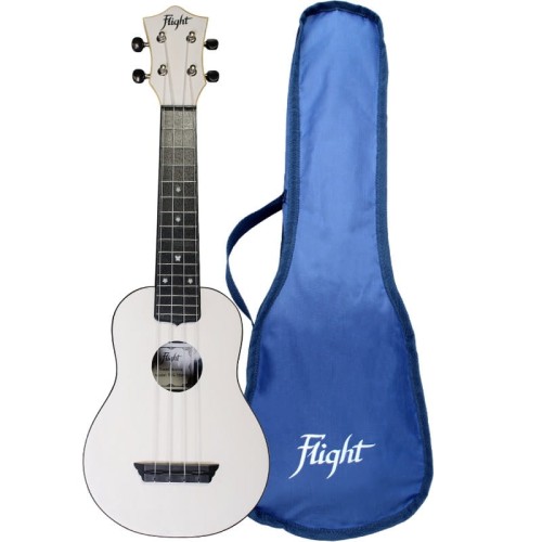 Flight TUS35 White Travel ABS - ukulele sopranowe z pokrowcem