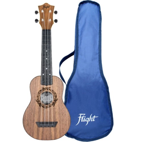 Flight TUS50 Walnut Salamander Travel ABS - ukulele sopranowe z pokrowcem
