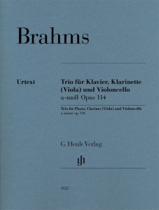Johannes Brahms: Trio klarnetowe a-moll op. 114 - nuty na klarnet lub altówkę, wiolonczelę i fortepian