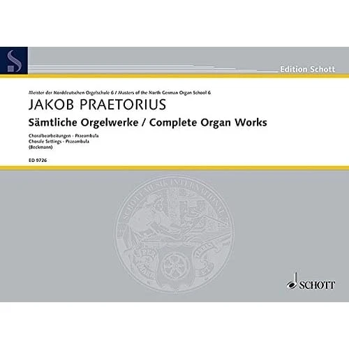 Masters of the North German School for Organ 6: Jakob Praetorius - Complete Organ Works - nuty na organy