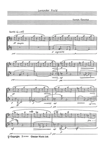 Karen Tanaka: Lavender Field for Piano - nuty na fortepian