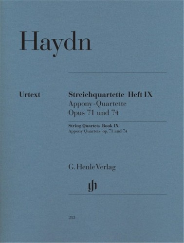 Joseph Haydn: Streichquartette IX - String Quartets 9 - kwartety smyczkowe jeździeckie op. 71 i op. 74 - nuty na kwartet smyczkowy