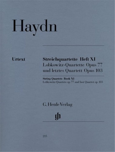 Joseph Haydn: Streichquartette XI - String Quartets 11 - kwartety smyczkowe op. 77 i op. 103 - nuty na kwartet smyczkowy