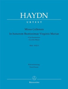 Joseph Haydn: Missa Cellensis in honorem Beatissimae Virginis Mariae Hob. XXII:5 - Cacilienmesse - Cecilia Mass - Msza Cecyliańska C-dur - nuty na chór SATB z fortepianem