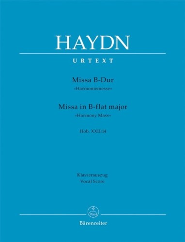 Joseph Haydn: Missa B-dur Hob. XXII:14 - Harmoniemesse - Harmony Mass - Msza B-dur - nuty na chór SATB z fortepianem