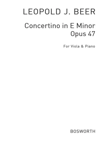 Leopold J. Beer: Concertino in E minor op. 47 for Viola and Piano - concertino e-moll - nuty na altówkę i fortepian