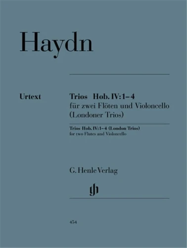 Joseph Haydn: Trios fur zwei Floten und Violoncello Hob. IV:1-4 (London Trios) - 4 divertimenta tria londyńskie - nuty na dwa flety poprzeczne i wiolonczelę